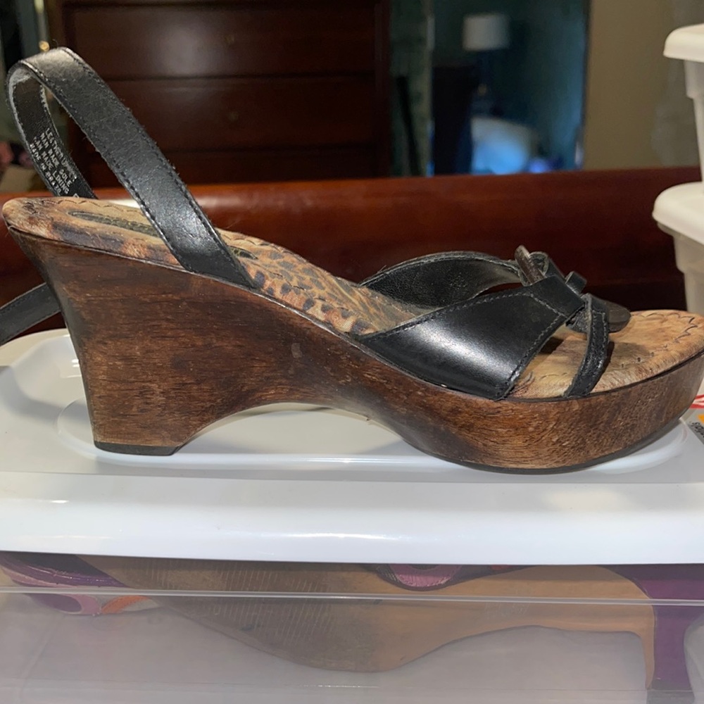 Enzo Angiolini Ankle Wrap Wedges size 8